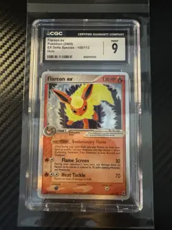 Pokemon TCG Flareon Ex 108/113 Ex Delta Species Holo Card CGC Mint 9 - Image 3