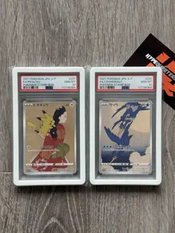 Pikachu 227/S-P Cramorant 226/S-P Sequential Set Stamp Box Pokemon Card PSA 10 - Image 1