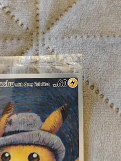 Pikachu Grey Felt Hat Van Gogh Promo SVPEN085 Sealed Pokemon Card Japanese - Image 2