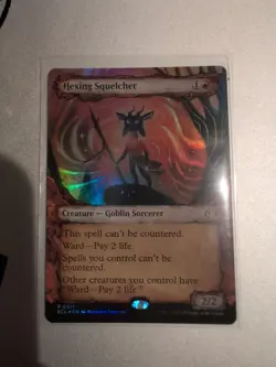 MTG: Lorwyn Eclipsed: 317 Hexing Squelcher (Showcase) Rare Foil In Hand - Image 1