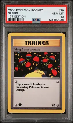 2000 POKEMON ROCKET 1ST ED #79 SLEEP! PSA 10 - Image 1