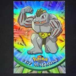topps Pokemon TV Animation Edition Series 1 Rainbow Holo Foil #67 Machoke - Image 1