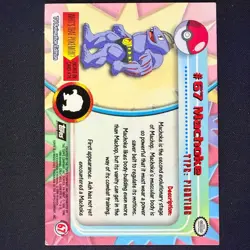 topps Pokemon TV Animation Edition Series 1 Rainbow Holo Foil #67 Machoke - Image 2