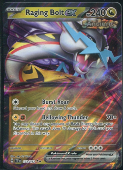Raging Bolt ex 123/162 Sv05 Temporal Forces Holo Double Rare Pokemon TCG NM - Image 1