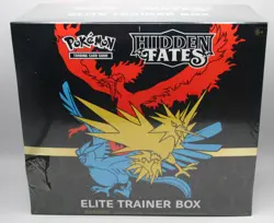 (501181) Pokemon HIDDEN FATES ELITE TRAINER BOX -SEALED- view images TORN CELLO - Image 2
