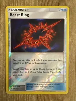 POKEMON BEAST RING 102/131 FORBIDDEN LIGHT Rare Reverse Holo Near Mint NM - Image 1