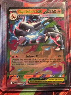 NM Mega Charizard X ex Double Rare 013/094 Phantasmal Flames Pokemon TCG - Image 1