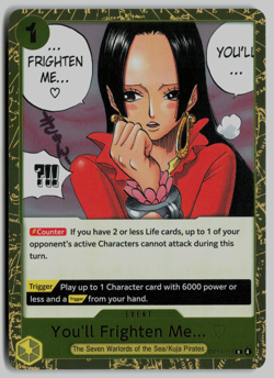 One Piece The Azure Sea's Seven -Event You'll Frighten Me - R OP14-118 - Image 1