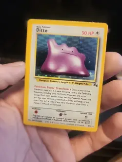 Ditto Pokemon Card Holo Rare 50 HP Fossil Set - Image 2
