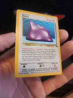 Ditto Pokemon Card Holo Rare 50 HP Fossil Set - Image 4