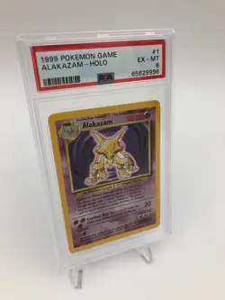 1999 POKEMON GAME Trading Card ALAKAZAM - HOLO #1 graded slab PSA EX-MT 6 - Image 5
