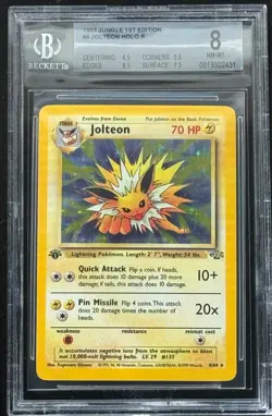 (PSA) BGS 8 Jolteon 1st Edition Jungle Holo Rare Pokemon Card #4 NM-MT - Image 1