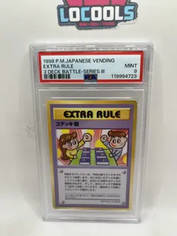1998 PM Japanese Vending Card Extra Rule 3 Deck Battle Series III PSA 9 Mint - Image 1