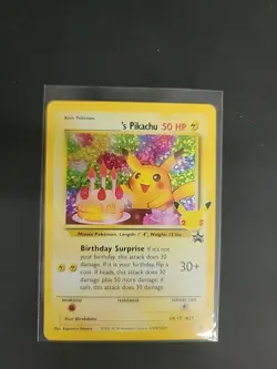 Pokemon TCG Black Star Promo Pikachu Card 25th Anniversary Birthday Celebrations - Image 1