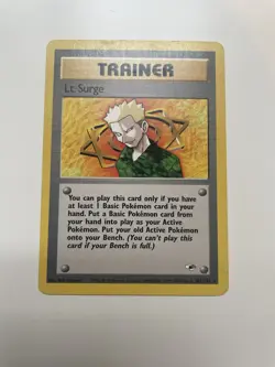 lt surge 101/132 Gym Heroes Pokemon Tcg Card Rare Non Holo WOTC near Mint - Image 1