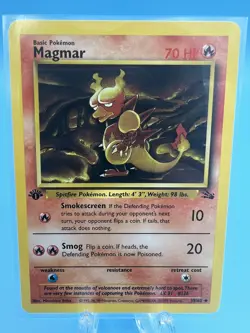 Pokemon Card Magmar Fossil 39/62 1st Edition Uncommon WOTC Vintage NM/LP (2) - Image 1