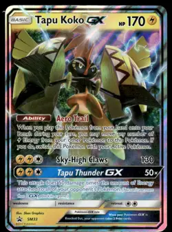 Pokemon Cards Tapu Koko GX SM33 SM Black Star Promos Promo MP - Image 1