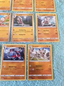 ROCKRUFF & LYCANROC BUNDLE OF POKEMON CARDS - Image 5