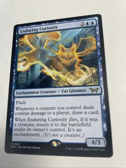 1x Enduring Curiosity Mtg Duskmourn House of Horrors NM - Image 1