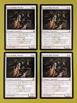Leonin Relic-Warder x4 Mirrodin Besieged 4x Playset Magic the Gathering MTG - Image 1
