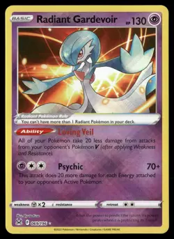 Radiant Gardevoir SWSH11: Lost Origin 069/196 Pokemon TCG - Image 1