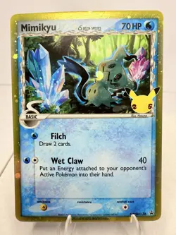 Pokemon TCG Mimikyu SWSH136 Delta Species 25th Celebrations Black Star Promo - Image 1