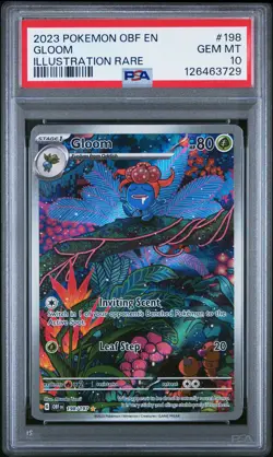 2023 POKEMON OBF EN-OBSIDIAN FLAMES ILLUSTRATION RARE #198 GLOOM PSA 10 - Image 1