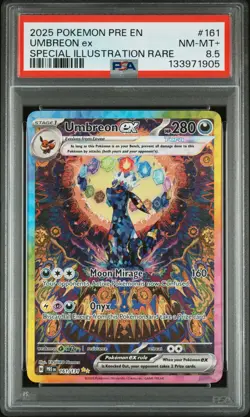 2025 Pokemon Scarlet & Violet Prismatic Evolutions Umbreon ex #161/131 PSA 8.5 - Image 1