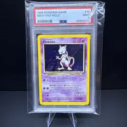 1999 POKEMON BASE SET UNLIMITED #10 MEWTWO-HOLO PSA 9 - Image 1