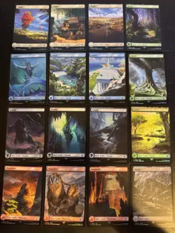 Final Fantasy FOIL Full Art Basic LANDS SET Magic The Gathering 16 Cards MTG NM - Image 1