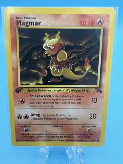 Pokemon Card Magmar Fossil 39/62 1st Edition Uncommon WOTC Vintage NM/LP (3) - Image 1