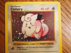 Pokemon 1999 Shadowless Base Clefairy rare foil card, PSA 8 - Image 5