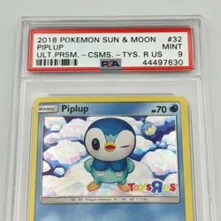 PSA 9 MT - Piplup #32 - Pokemon Card Toys-R-Us Stamped Holo Promo - Image 2