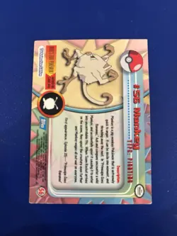 1999 Topps TV Animation Mankey #56 Green Logo Non Foil Pokemon Card - Image 2