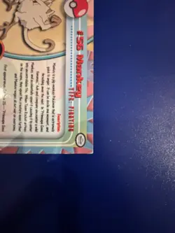 1999 Topps TV Animation Mankey #56 Green Logo Non Foil Pokemon Card - Image 3