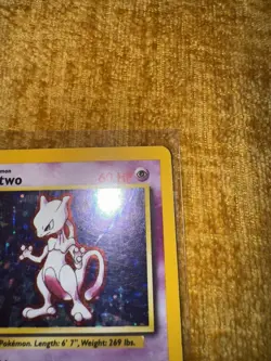 Pokemon Mewtwo TCG Base Set Holo Unlimited Rare Card 10/102 MP Condition - Image 3