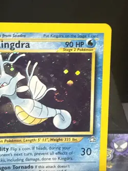 Pokemon Card Kingdra 8/111 1st Edition Holo Rare Neo Genesis WOTC Swirl NM - Image 2