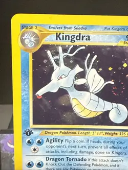 Pokemon Card Kingdra 8/111 1st Edition Holo Rare Neo Genesis WOTC Swirl NM - Image 3