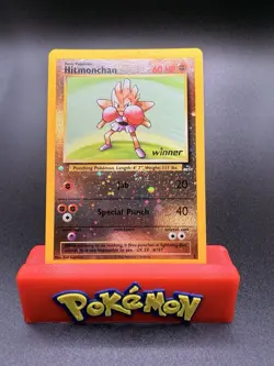 Hitmonchan WoTC Best of Game Promo 2 Pokemon Card Reverse Holo Swirl - MP - Image 1