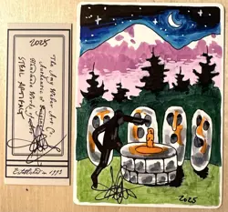 MTG ARTIST PROOF Chinese Steal Artifact AP Sketch Art Amy WEBER Magic - Image 1