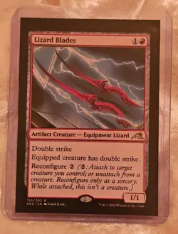 MTG Lizard Blades - NEO Kamigawa, Neon Dynasty Magic the Gathering NM 153 - Image 2