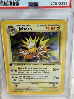 1999 Pokemon Jungle Jolteon Halo 1st Edition PSA 9 Mint - Image 3