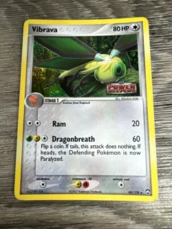 Vibrava 40/108 Reverse Holo Stamped Pokemon 2007 EX Power Keepers LP- - Image 2
