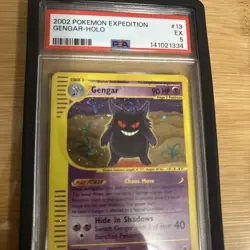 2002 POKEMON EXPEDITION #13 GENGAR-HOLO PSA 5 - Image 2