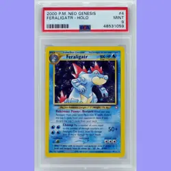Pokemon Feraligatr Holo 4/111 Neo Genesis PSA 9 Mint - Image 1
