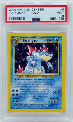 Pokemon Feraligatr Holo 4/111 Neo Genesis PSA 9 Mint - Image 3