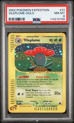 2002 POKEMON EXPEDITION #31 VILEPLUME-HOLO - Image 1