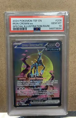 Iron Crown ex 206/162 PSA 10 GEM MINT SIR Temporal Forces Pokemon - Image 1