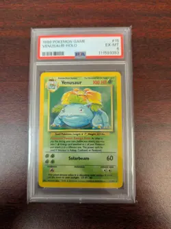 1999 POKEMON BASE SET UNLIMITED #15 VENUSAUR-HOLO PSA 6 - Image 1