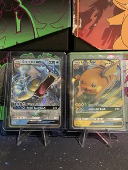 Gyarados GX SM212 Raichu GX SM213 Hidden Fates Promo Pokemon - Image 1
